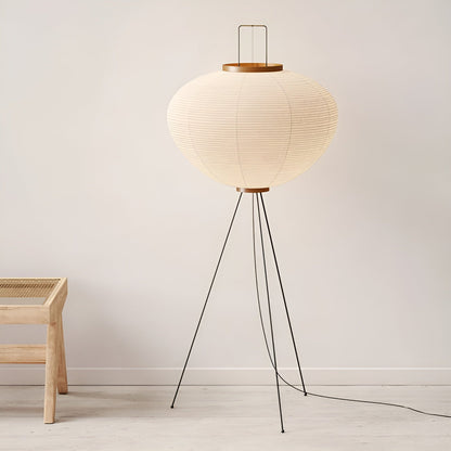 ZenGlow | Handgefertigte Stehleuchte aus Reispapier – Minimalistisches Design, warmes Ambientelicht, ideal für Wohnzimmer & Schlafzimmer