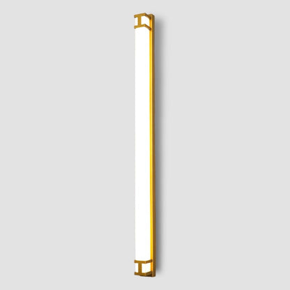 Moderne LED Außenwandleuchte in Gold – Wetterfest, Energieeffizient, Minimalistisch-1