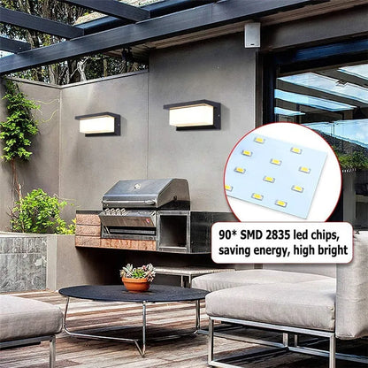 HimmelSchimmer Suny | Moderne LED-Außenwandleuchte aus Aluminium & Acryl – wetterfest, energieeffizient & optional mit Bewegungssensor für Garten und Terrasse