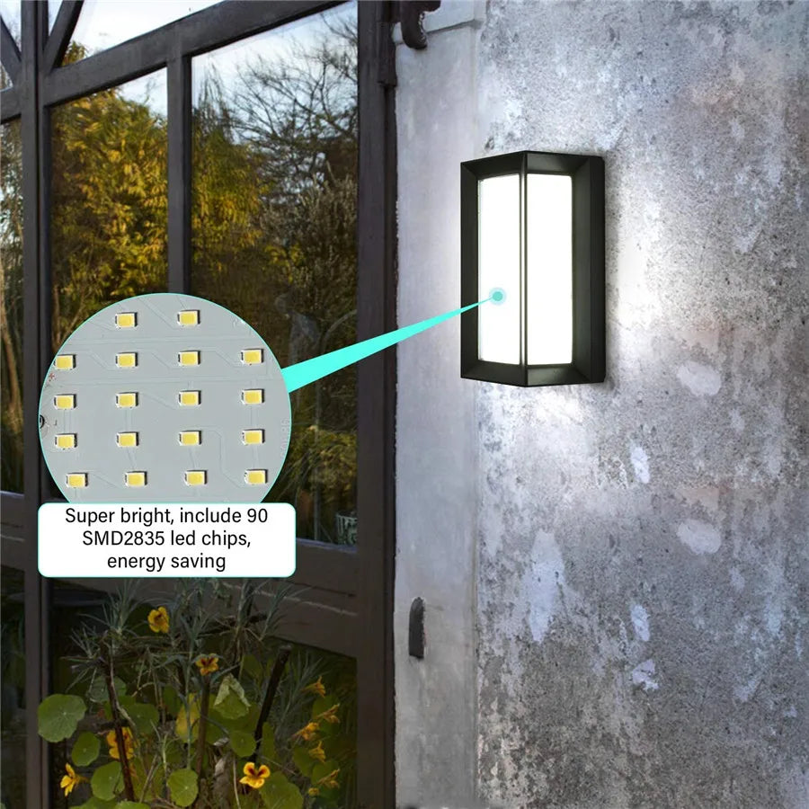 HimmelSchimmer Suny | Moderne LED-Außenwandleuchte aus Aluminium & Acryl – wetterfest, energieeffizient & optional mit Bewegungssensor für Garten und Terrasse