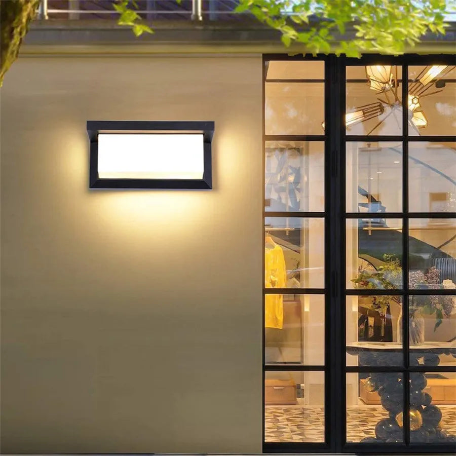 HimmelSchimmer Suny | Moderne LED-Außenwandleuchte aus Aluminium & Acryl – wetterfest, energieeffizient & optional mit Bewegungssensor für Garten und Terrasse