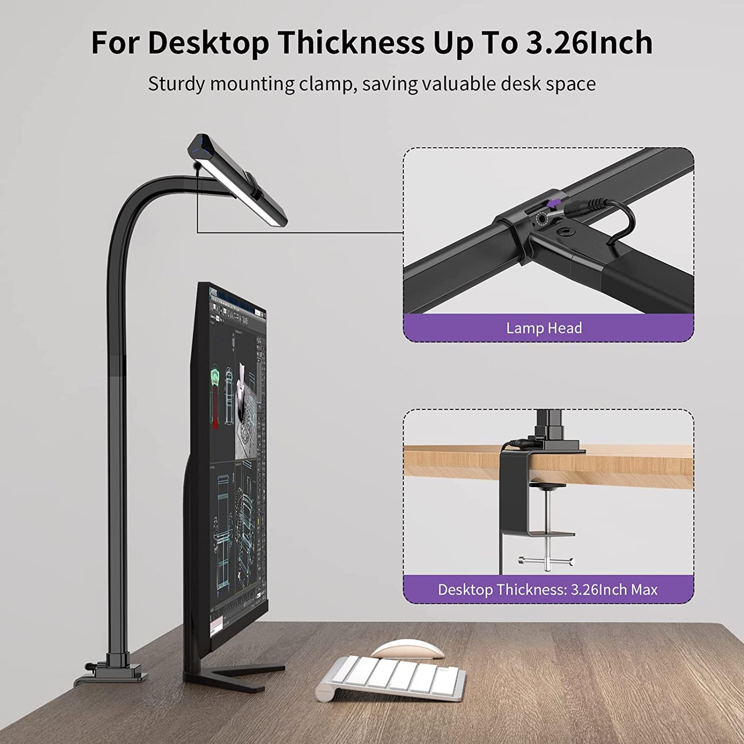 Architektenklemme Schreibtischlampe – Modernes LED-Licht für die Effizienz im Home Office