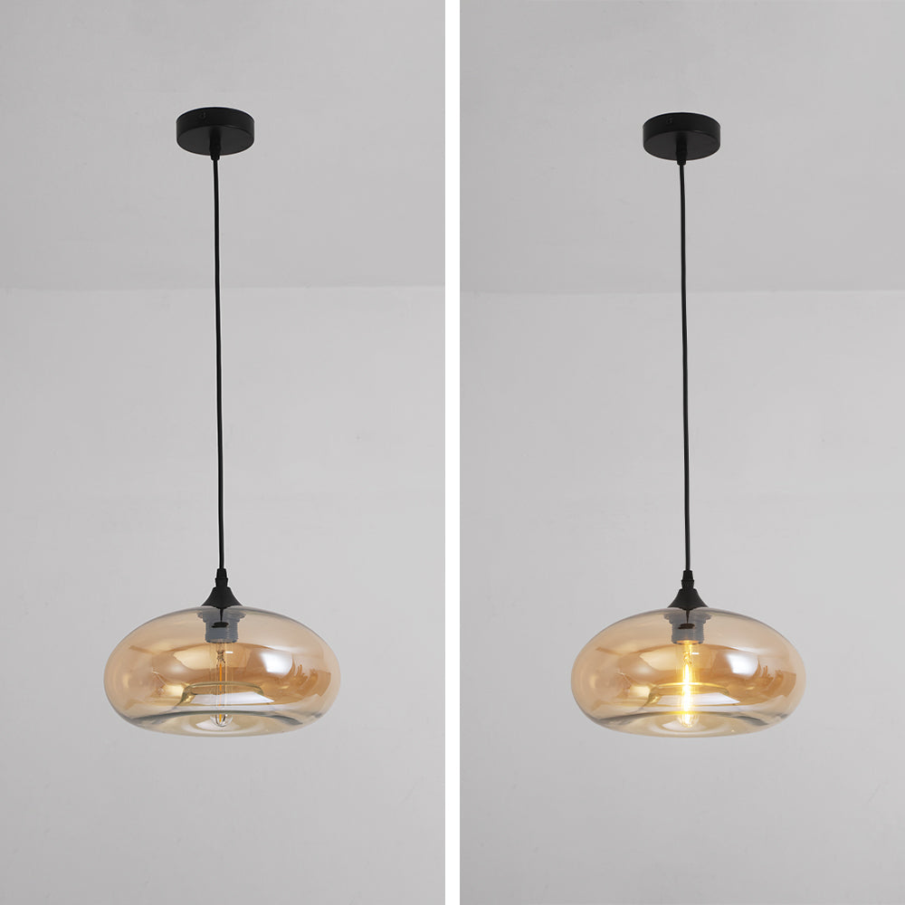 Moderne LED-Pendelleuchte aus Glas – Farbvielfalt für Ess- und Wohnzimmer
