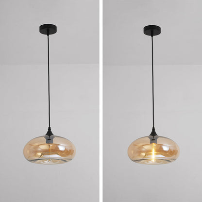 Moderne LED-Pendelleuchte aus Glas – Farbvielfalt für Ess- und Wohnzimmer