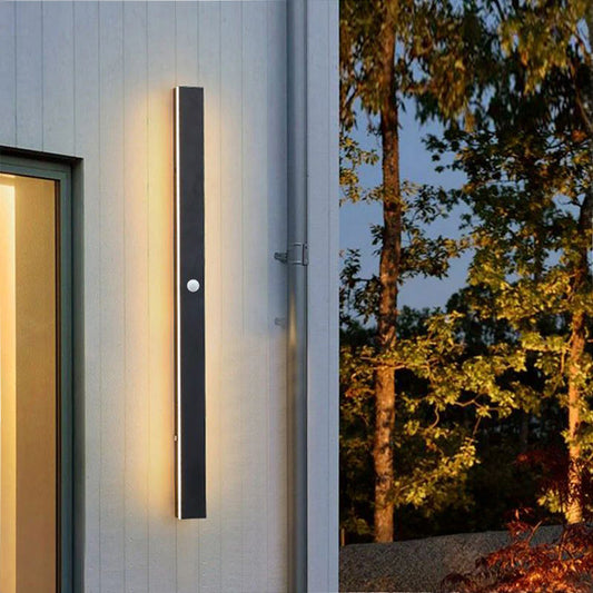 Stilvolle LED-Außenwandleuchte IP65 | Minimalistische, wetterfeste Wandlampe aus Metall & Acryl für Garten, Terrasse und Korridor – dimmbar, energieeffizient & optional mit Bewegungssensor