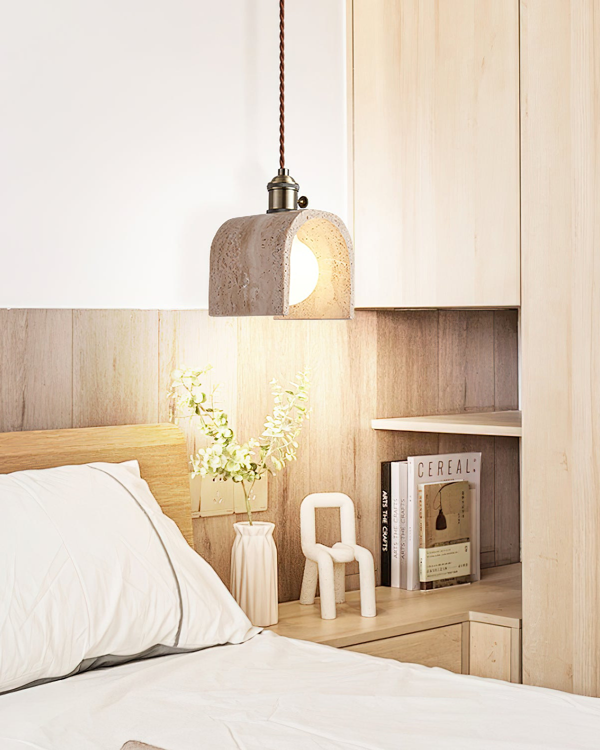 TravertGlow | Pendelleuchte – Natürliche Eleganz in zeitlosem Design