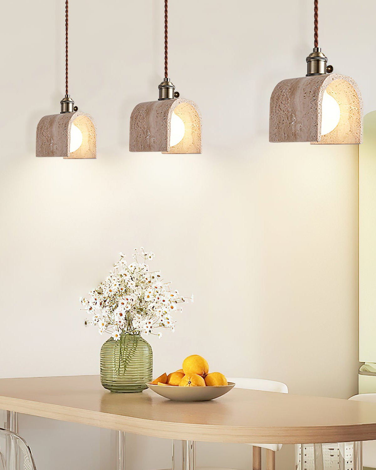 TravertGlow | Pendelleuchte – Natürliche Eleganz in zeitlosem Design