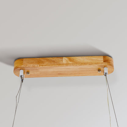 LichtGlanz Moderne Pendelleuchte Oval Holzfarbig Schlafzimmer Holz & Acryl Ceiling lights