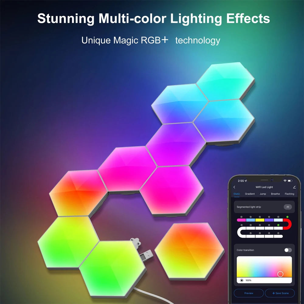 Lucano | RGB LED Wandlicht – App Steuerung mit 16 Millionen Farben 3