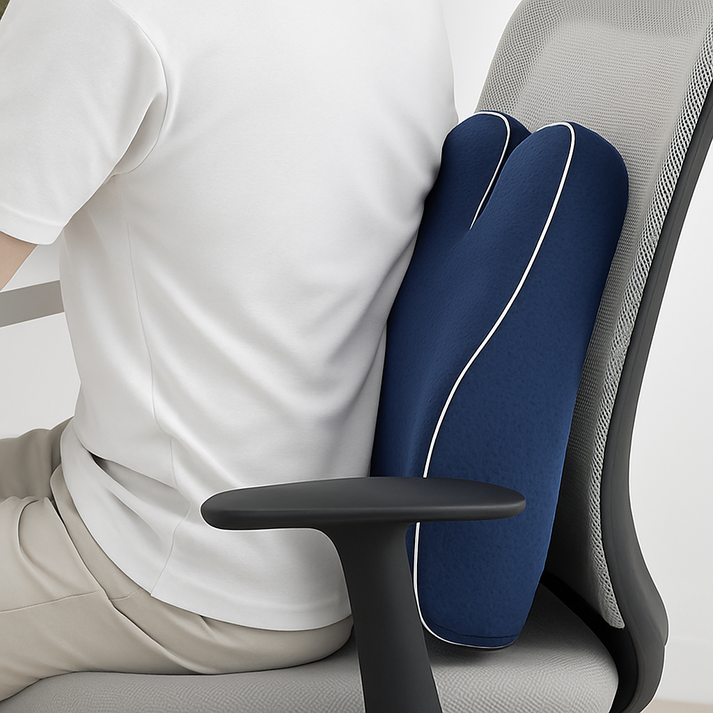 Lumbaris | Rückenlehnekissen – Ergonomisch mit Gedächtnisschaum für Büro und Auto 0