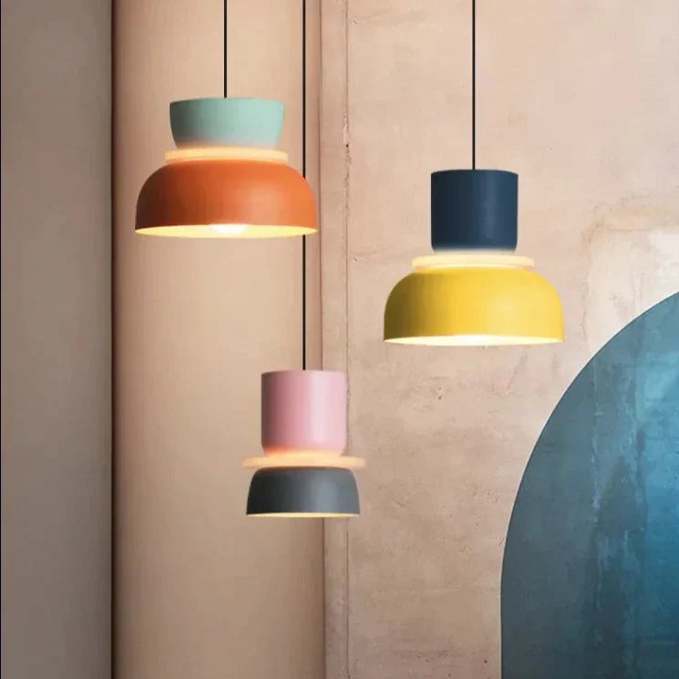 LuminaGlow | Hängelampe – Skandinavische LED-Pendelleuchte im Macaron-Stil, Minimalistisches Design, Weiche Farbpalette, Für Wohnzimmer, Esszimmer & Schlafzimmer
