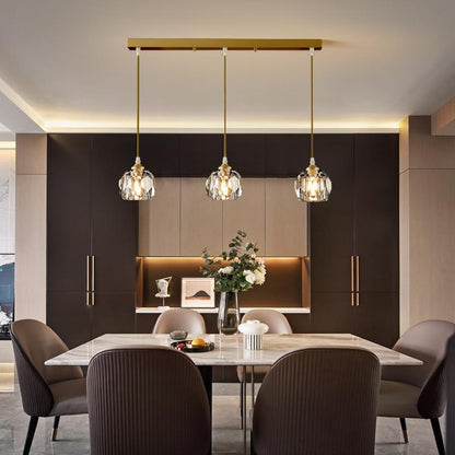 Lumineo | Pendelleuchte mit klarem Kristallschirm Ceiling lights