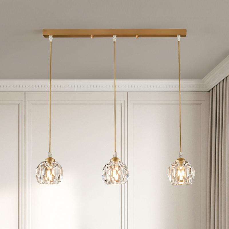 Lumineo | Pendelleuchte mit klarem Kristallschirm Ceiling lights