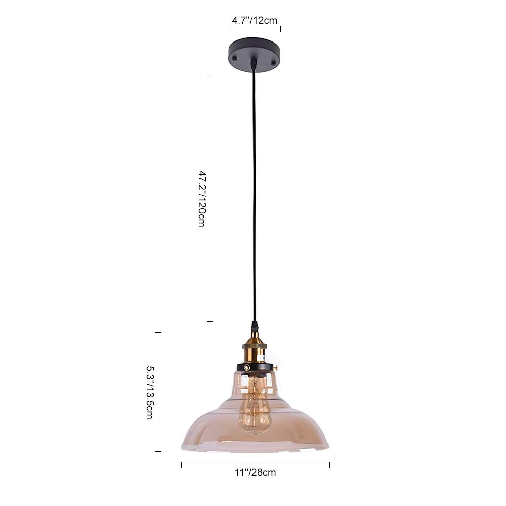LumoAmber | Industrielle Antik Kuppel-Pendelleuchte Ceiling lights