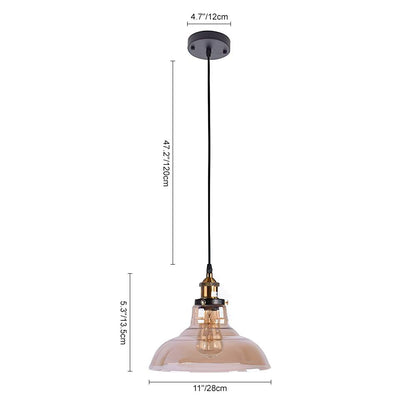 LumoAmber | Industrielle Antik Kuppel-Pendelleuchte Ceiling lights