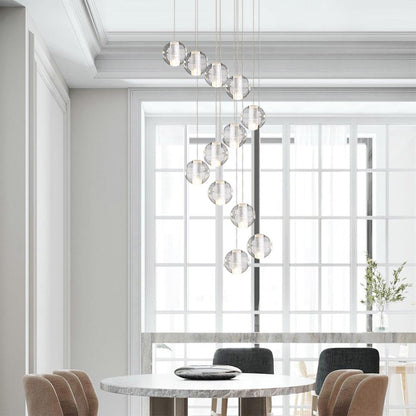 LumoGlobe | Kristallkugel Cluster Pendelleuchte Ceiling lights