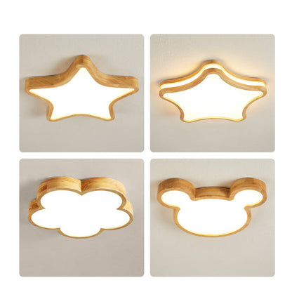LumoNature | Modern Kreativ LED Deckenleuchte Holz Wohn/Schlaf/Kinderzimmer Ceiling lights