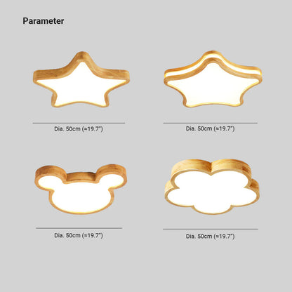 LumoNature | Modern Kreativ LED Deckenleuchte Holz Wohn/Schlaf/Kinderzimmer Ceiling lights