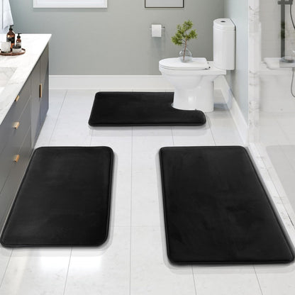 Lunaflo | Badmatte – 3-teiliges Set mit Rutschfester Unterseite und Memory Foam 2