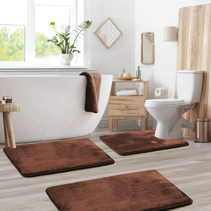 Lunaflo | Badmatte – 3-teiliges Set mit Rutschfester Unterseite und Memory Foam 3