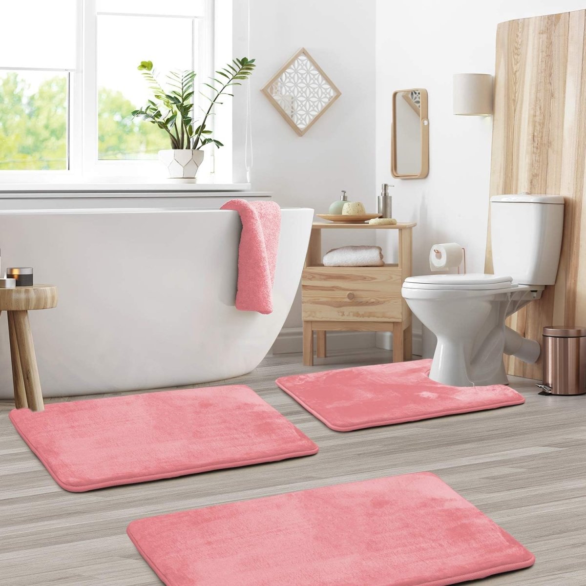 Lunaflo | Badmatte – 3-teiliges Set mit Rutschfester Unterseite und Memory Foam 4