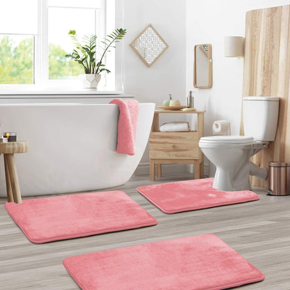 Lunaflo | Badmatte – 3-teiliges Set mit Rutschfester Unterseite und Memory Foam 4