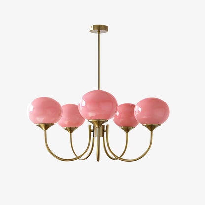 Zuckerstrahlen | Moderner Kronleuchter im Marshmallow-Design – Elegantes Glas, sanftes Licht & stilvolle Akzente für Wohn- und Esszimmer