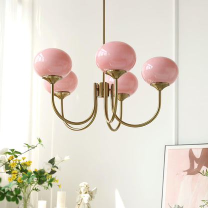 Zuckerstrahlen | Moderner Kronleuchter im Marshmallow-Design – Elegantes Glas, sanftes Licht & stilvolle Akzente für Wohn- und Esszimmer