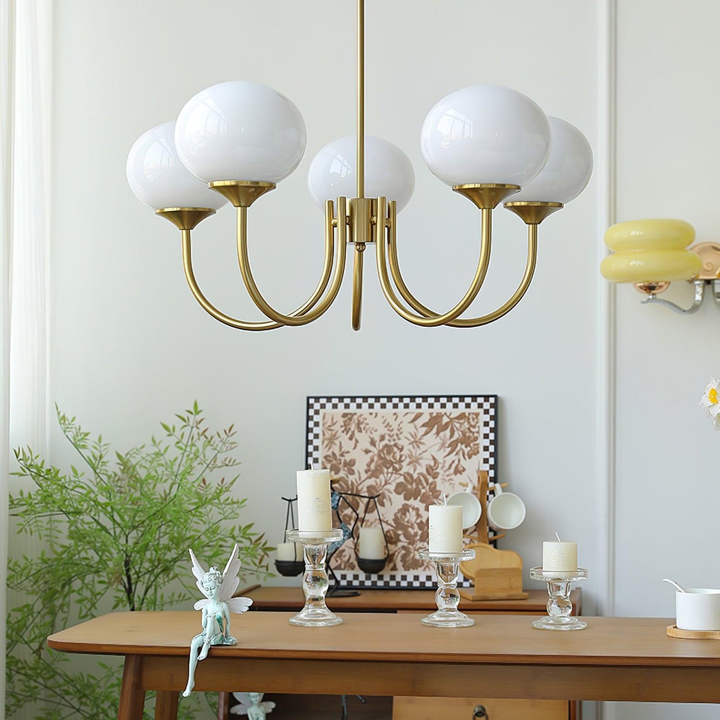 Zuckerstrahlen | Moderner Kronleuchter im Marshmallow-Design – Elegantes Glas, sanftes Licht & stilvolle Akzente für Wohn- und Esszimmer