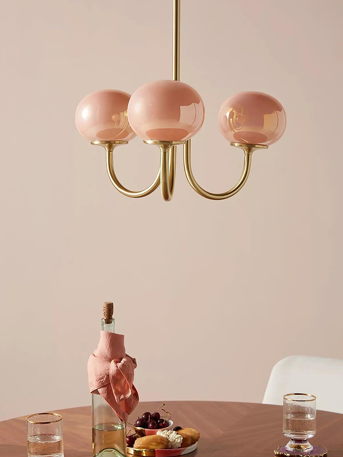 Zuckerstrahlen | Moderner Kronleuchter im Marshmallow-Design – Elegantes Glas, sanftes Licht & stilvolle Akzente für Wohn- und Esszimmer