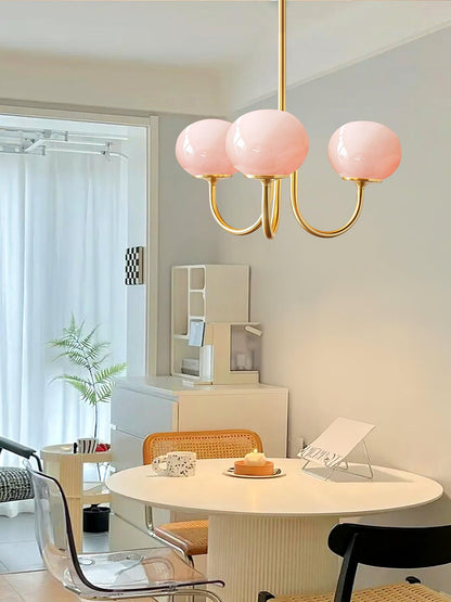Zuckerstrahlen | Moderner Kronleuchter im Marshmallow-Design – Elegantes Glas, sanftes Licht & stilvolle Akzente für Wohn- und Esszimmer