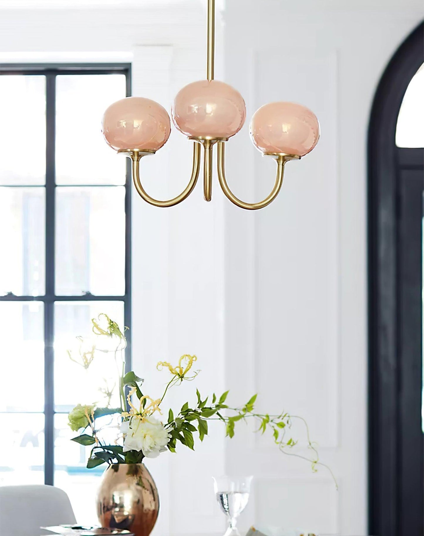 Zuckerstrahlen | Moderner Kronleuchter im Marshmallow-Design – Elegantes Glas, sanftes Licht & stilvolle Akzente für Wohn- und Esszimmer