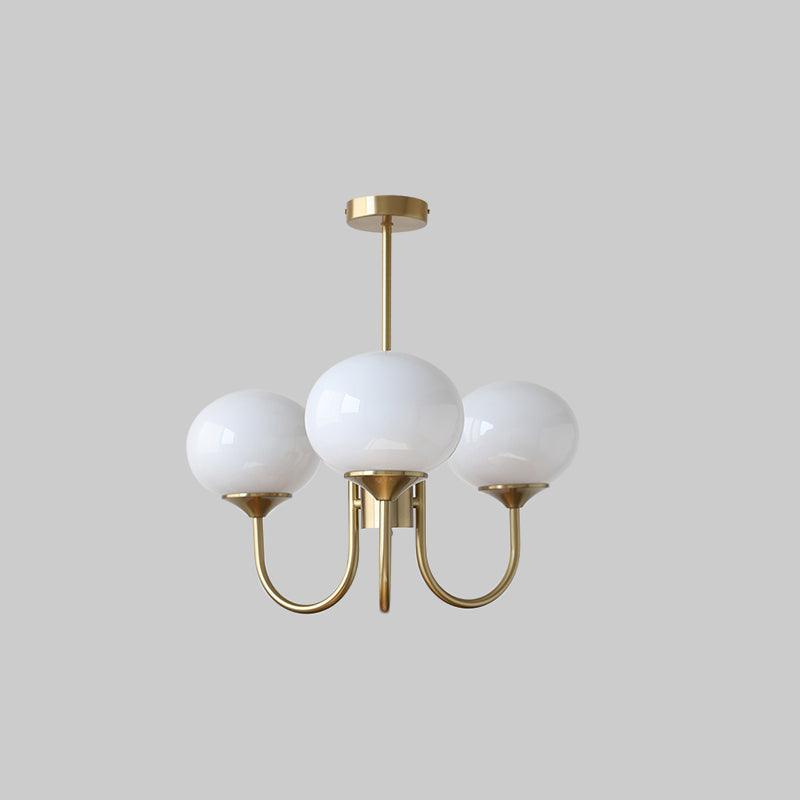 Zuckerstrahlen | Moderner Kronleuchter im Marshmallow-Design – Elegantes Glas, sanftes Licht & stilvolle Akzente für Wohn- und Esszimmer