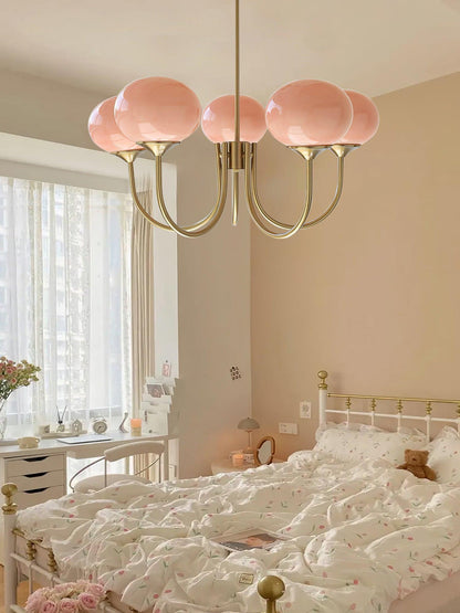 Zuckerstrahlen | Moderner Kronleuchter im Marshmallow-Design – Elegantes Glas, sanftes Licht & stilvolle Akzente für Wohn- und Esszimmer
