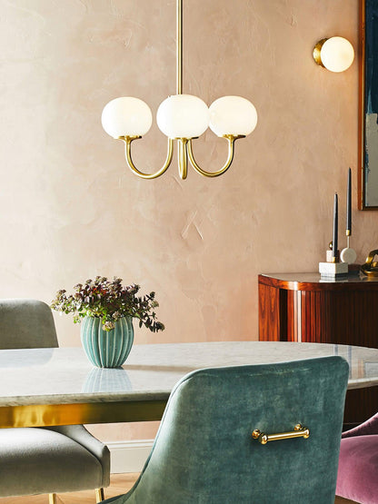 Zuckerstrahlen | Moderner Kronleuchter im Marshmallow-Design – Elegantes Glas, sanftes Licht & stilvolle Akzente für Wohn- und Esszimmer