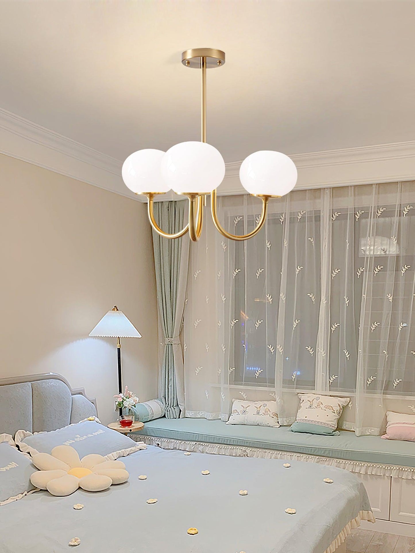 Zuckerstrahlen | Moderner Kronleuchter im Marshmallow-Design – Elegantes Glas, sanftes Licht & stilvolle Akzente für Wohn- und Esszimmer