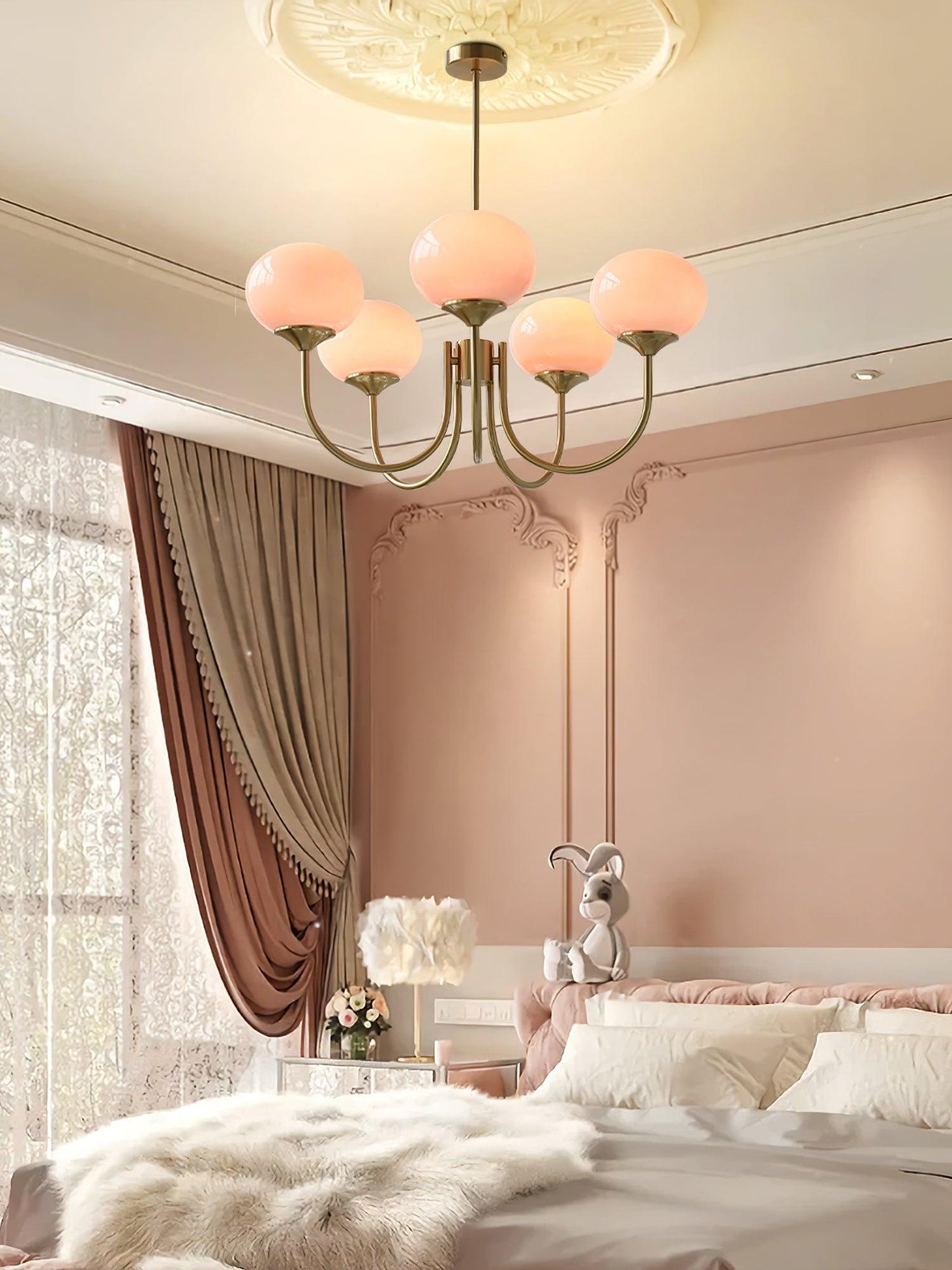 Zuckerstrahlen | Moderner Kronleuchter im Marshmallow-Design – Elegantes Glas, sanftes Licht & stilvolle Akzente für Wohn- und Esszimmer