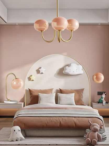 Zuckerstrahlen | Moderner Kronleuchter im Marshmallow-Design – Elegantes Glas, sanftes Licht & stilvolle Akzente für Wohn- und Esszimmer