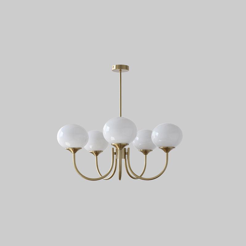 Zuckerstrahlen | Moderner Kronleuchter im Marshmallow-Design – Elegantes Glas, sanftes Licht & stilvolle Akzente für Wohn- und Esszimmer