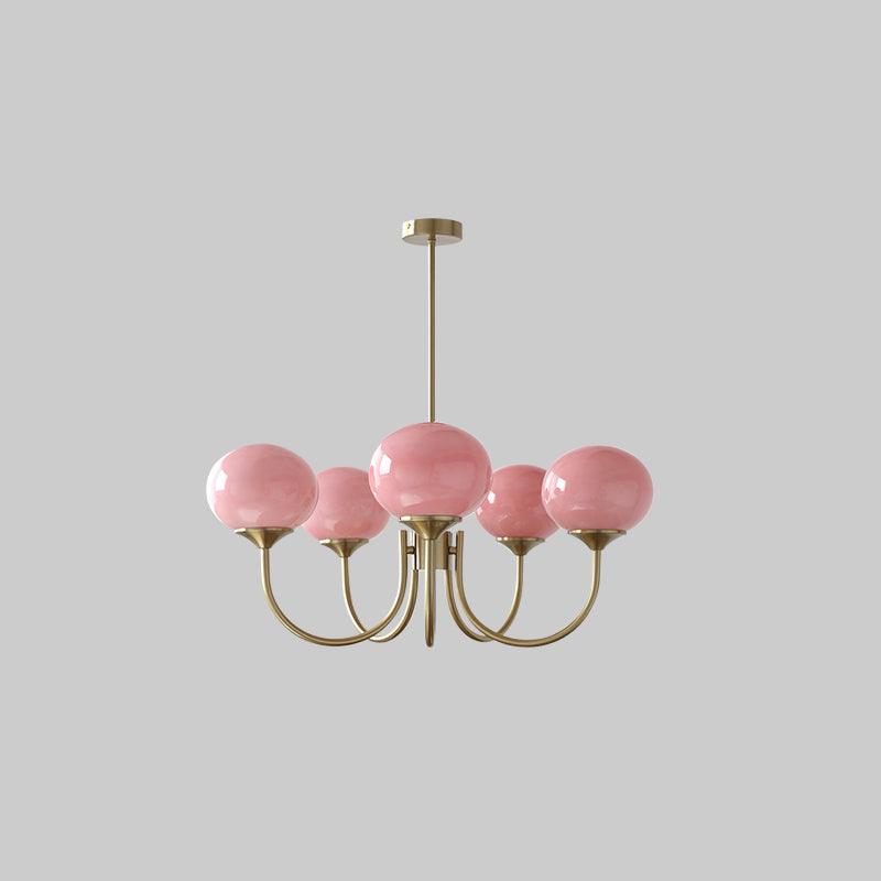 Zuckerstrahlen | Moderner Kronleuchter im Marshmallow-Design – Elegantes Glas, sanftes Licht & stilvolle Akzente für Wohn- und Esszimmer