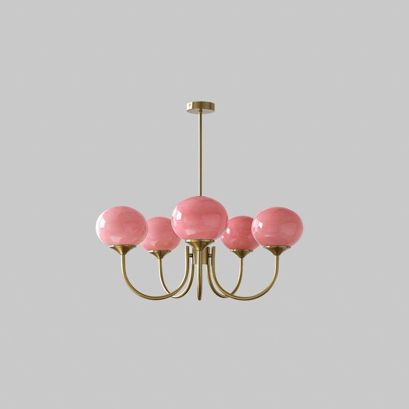 Zuckerstrahlen | Moderner Kronleuchter im Marshmallow-Design – Elegantes Glas, sanftes Licht & stilvolle Akzente für Wohn- und Esszimmer