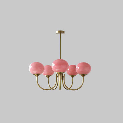 Zuckerstrahlen | Moderner Kronleuchter im Marshmallow-Design – Elegantes Glas, sanftes Licht & stilvolle Akzente für Wohn- und Esszimmer