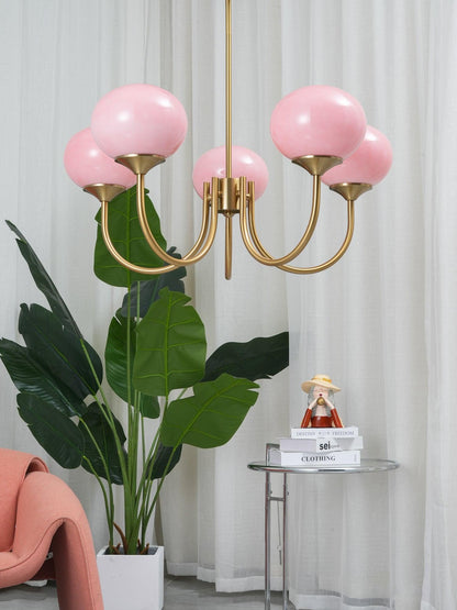 Zuckerstrahlen | Moderner Kronleuchter im Marshmallow-Design – Elegantes Glas, sanftes Licht & stilvolle Akzente für Wohn- und Esszimmer