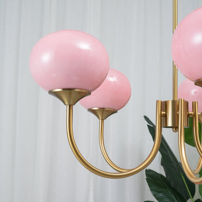 Zuckerstrahlen | Moderner Kronleuchter im Marshmallow-Design – Elegantes Glas, sanftes Licht & stilvolle Akzente für Wohn- und Esszimmer