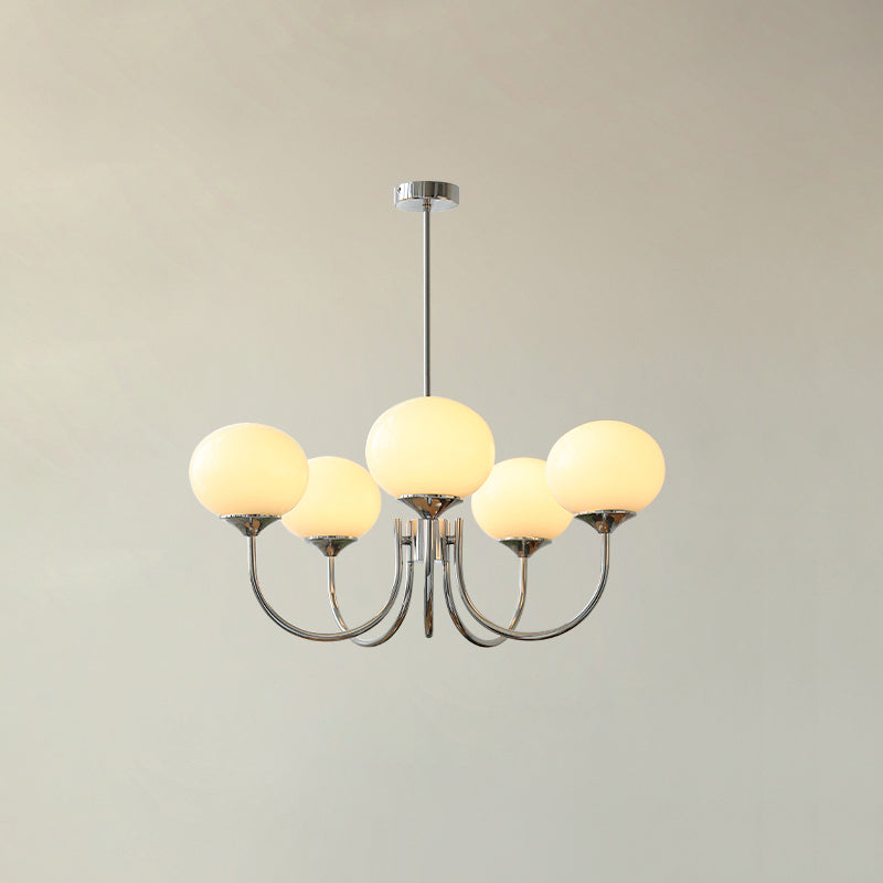 Zuckerstrahlen | Moderner Kronleuchter im Marshmallow-Design – Elegantes Glas, sanftes Licht & stilvolle Akzente für Wohn- und Esszimmer