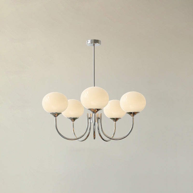 Zuckerstrahlen | Moderner Kronleuchter im Marshmallow-Design – Elegantes Glas, sanftes Licht & stilvolle Akzente für Wohn- und Esszimmer