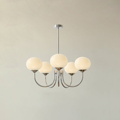 Zuckerstrahlen | Moderner Kronleuchter im Marshmallow-Design – Elegantes Glas, sanftes Licht & stilvolle Akzente für Wohn- und Esszimmer