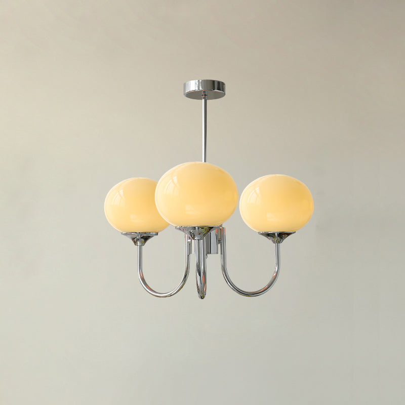 Zuckerstrahlen | Moderner Kronleuchter im Marshmallow-Design – Elegantes Glas, sanftes Licht & stilvolle Akzente für Wohn- und Esszimmer