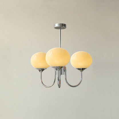Zuckerstrahlen | Moderner Kronleuchter im Marshmallow-Design – Elegantes Glas, sanftes Licht & stilvolle Akzente für Wohn- und Esszimmer