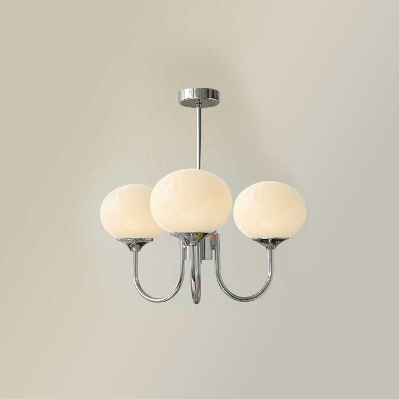 Zuckerstrahlen | Moderner Kronleuchter im Marshmallow-Design – Elegantes Glas, sanftes Licht & stilvolle Akzente für Wohn- und Esszimmer